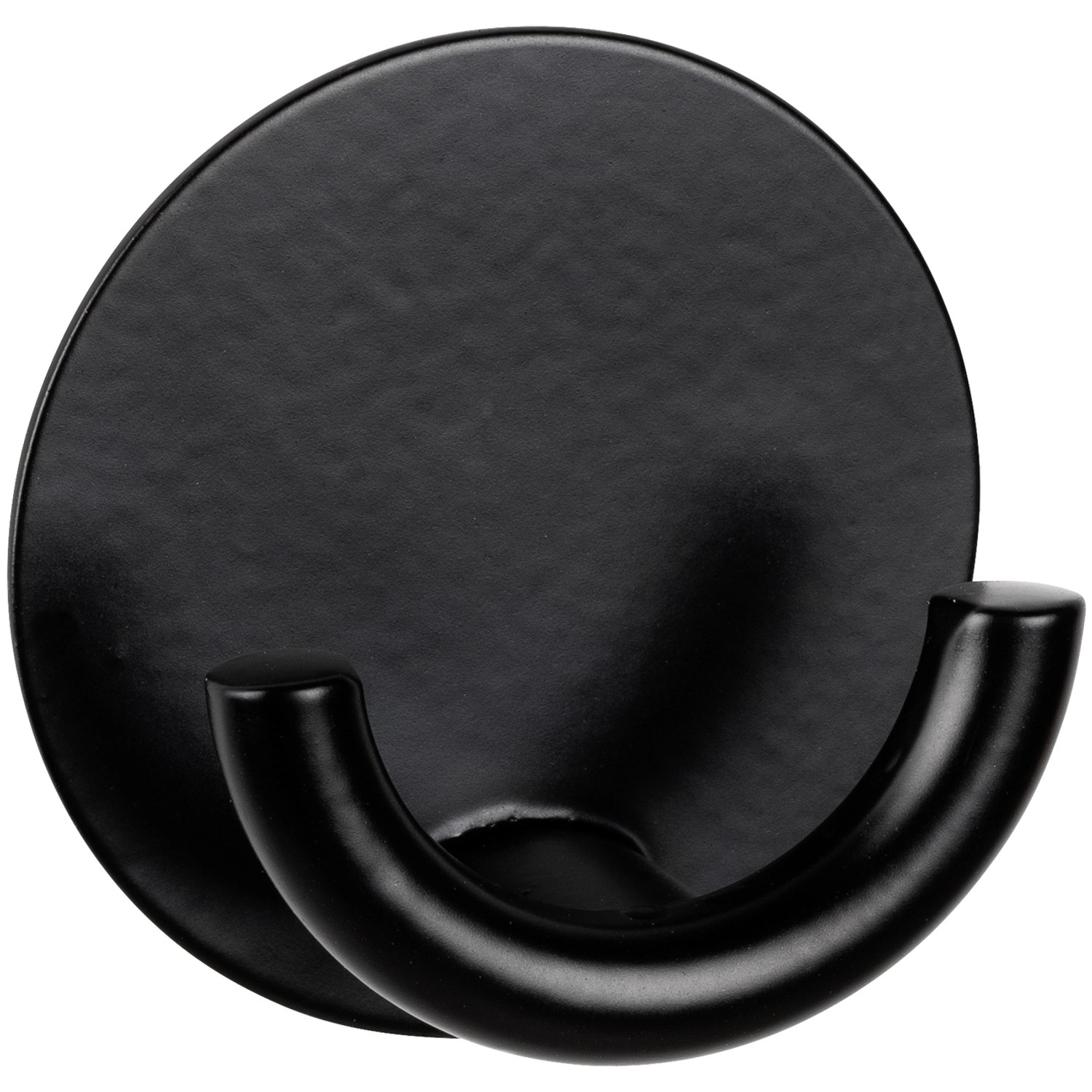 Wenko Samolepicí kulatý háček Rondo nerezový, černá, pr. 5,3 x 2,5 cm