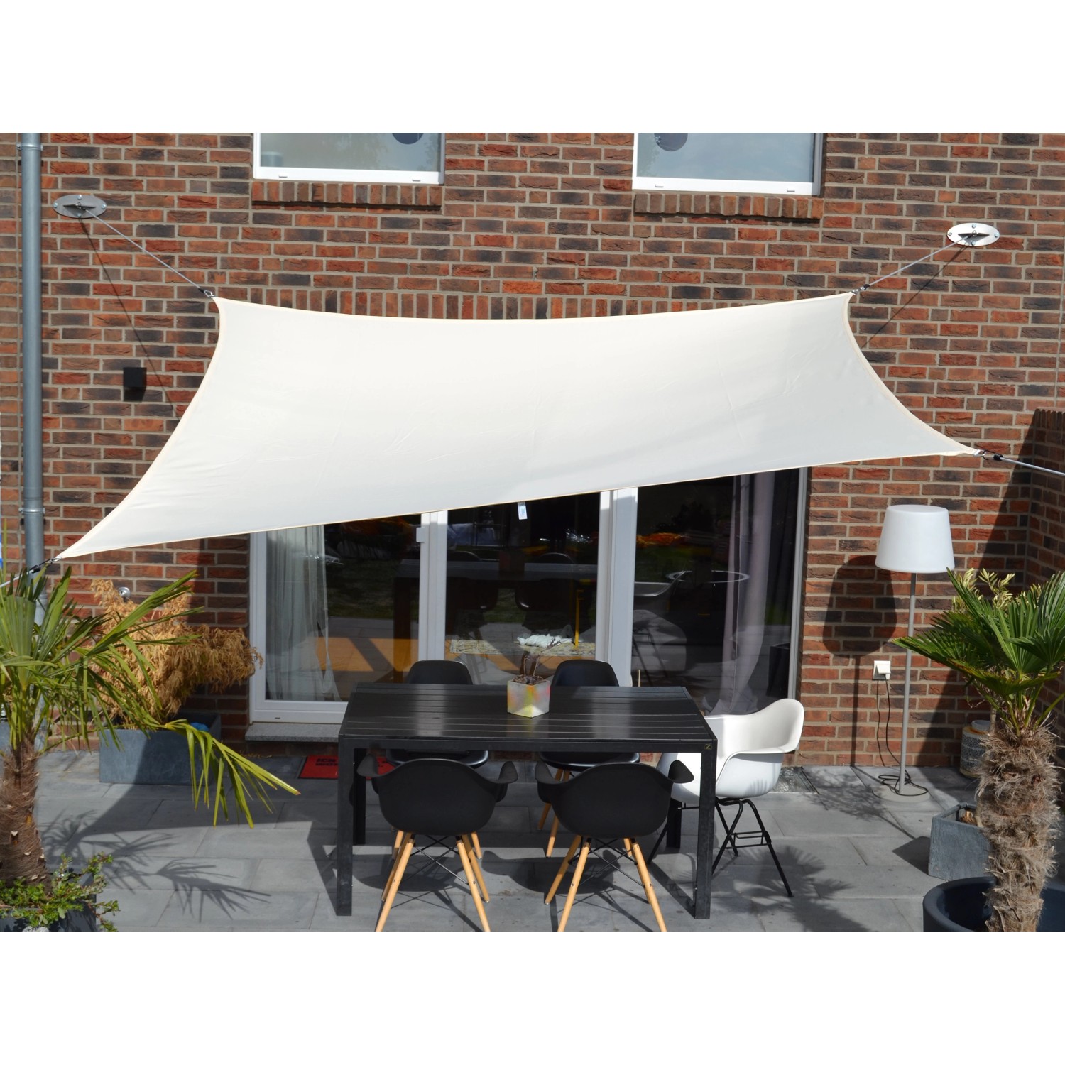 Floracord Obdélníková stínící plachta vodoodpudivá, slonová kost, 250 x 300 cm