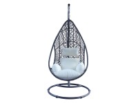 BWO Závěsné křeslo Pinamar šedá/béžová pr. 103 x 207 cm