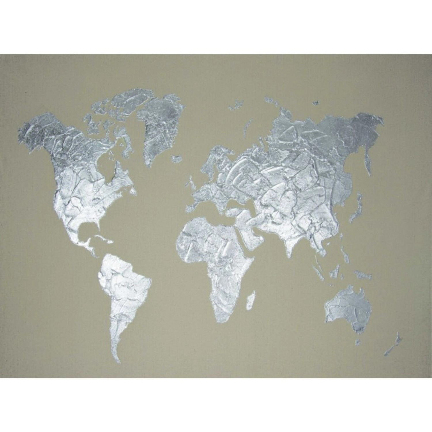 FALC Malovaný obraz mapa světa, 90 x 120 cm