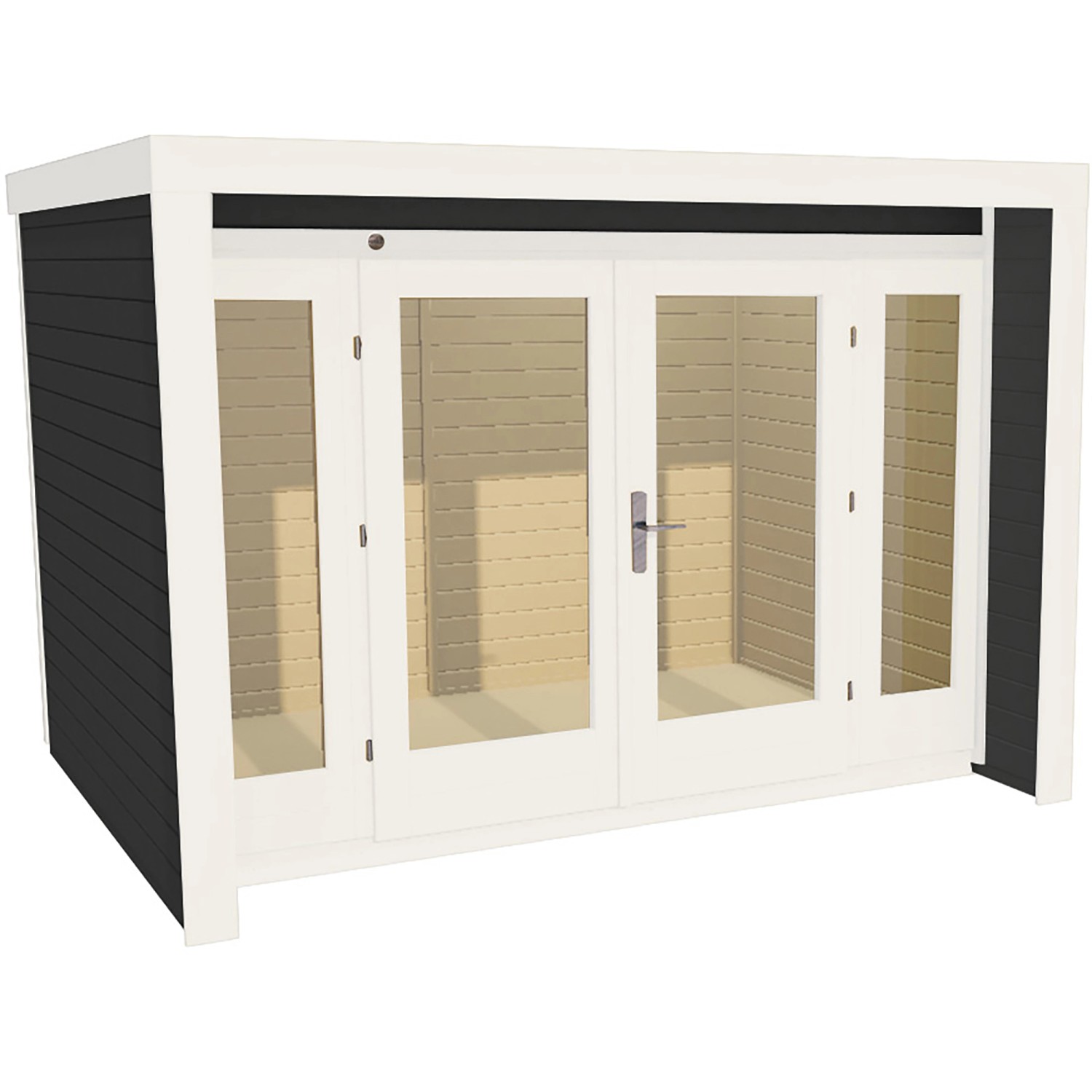 Weka Designový zahradní domek 263, vel. 3, antracitová, 305 x 295 cm