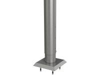 Biohort Kotvící patka pro plný plot s hmoždinkami, křemenově šedá, 135 cm