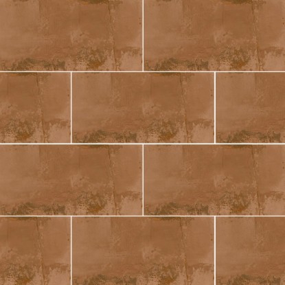 Teracové dlaždice z porcelánové kameniny Metallic Copper, 60x120 cm, matný povrch.