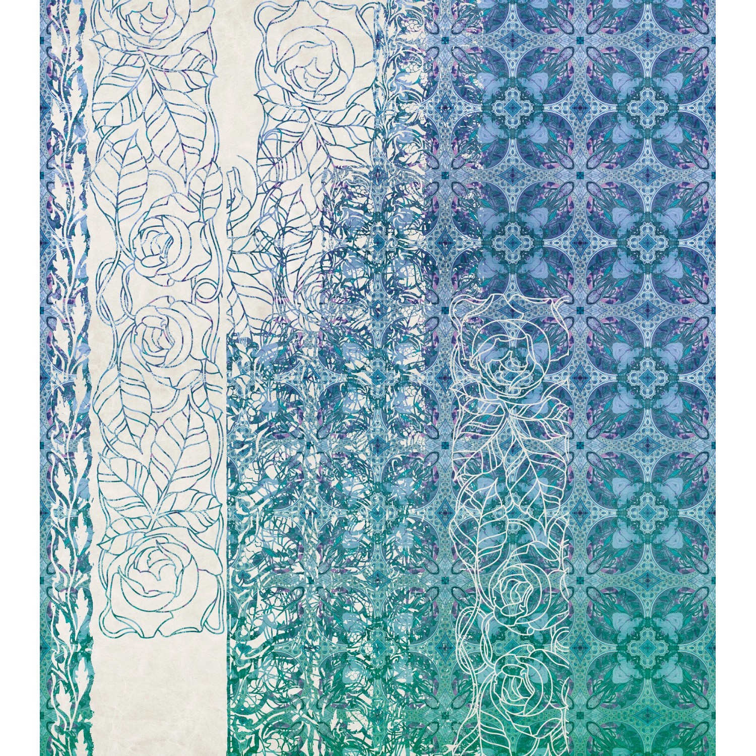 Komar Vliesová fototapeta Art Nouveau Bleu 250 x 280 cm