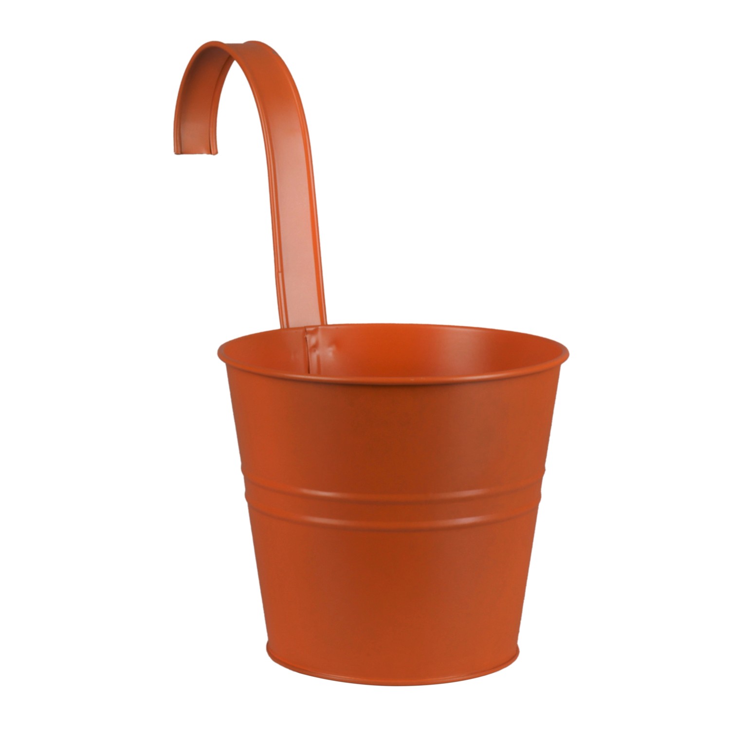 A.H.G. Zinkový květináč na balkon, oranžová, pr. 11 x 22 cm