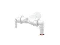 Alcadrain Dvojité kolínko DN40/32 / 8-23 se zpětnými klapkami Alcadrain Dvojité kolínko DN40/32 / 8-23 se zpětnými klapkami