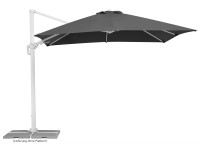 Schneider Slunečník Rhodos Twist Bianco antracitový 300 x 300 cm