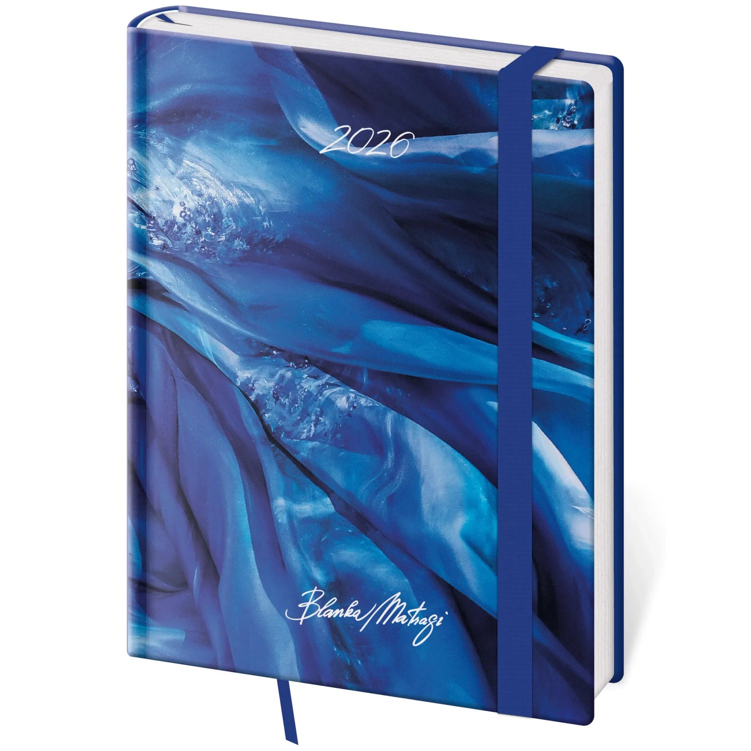 Helma 365 Diář týdenní B6 Vario 2026, Matragi Blue s gumičkou