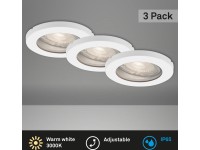 Briloner Vestavné 3dílné LED svítidlo průměr 85 mm, bílá