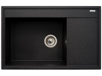 Pyramis Granitový dřez s odkapávačem Camea 1B 1D, black LH, 79 x 50 cm Pyramis Granitový dřez s odkapávačem Camea 1B 1D, black LH, 79 x 50 cm