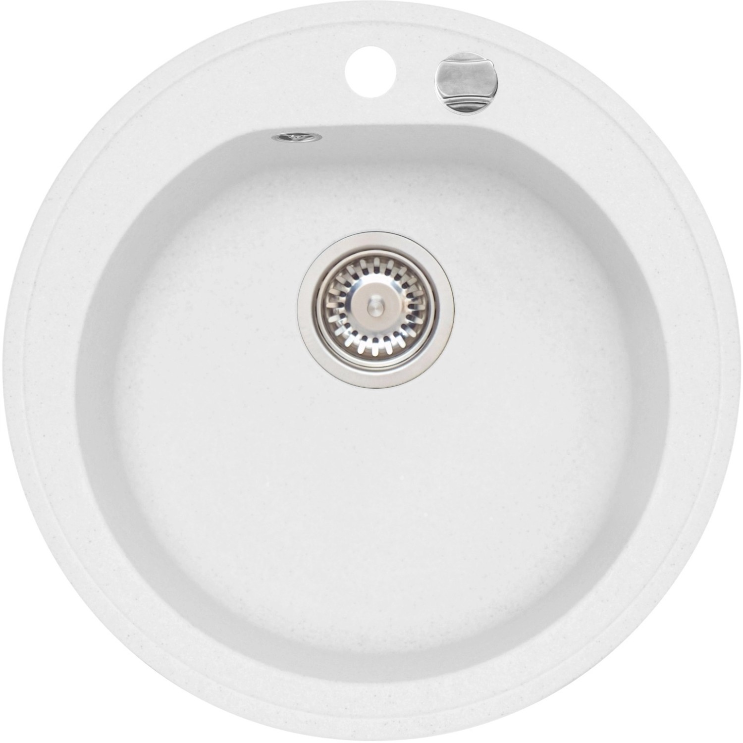 Alveus Granitový dřez Niagara 10, bílá, pr. 51 cm