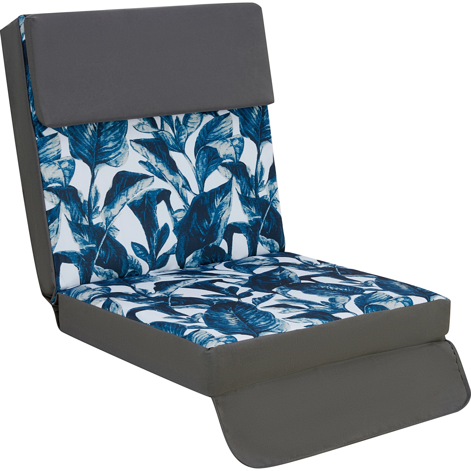 Podsedák pro 3místnou hollywoodskou houpačku Talca, antracit/vzor listů, 1 ks