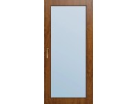 Dveře balkónové plastové 6-komorové, 3-sklo, zlatý dub, 2100 x 800 mm, P