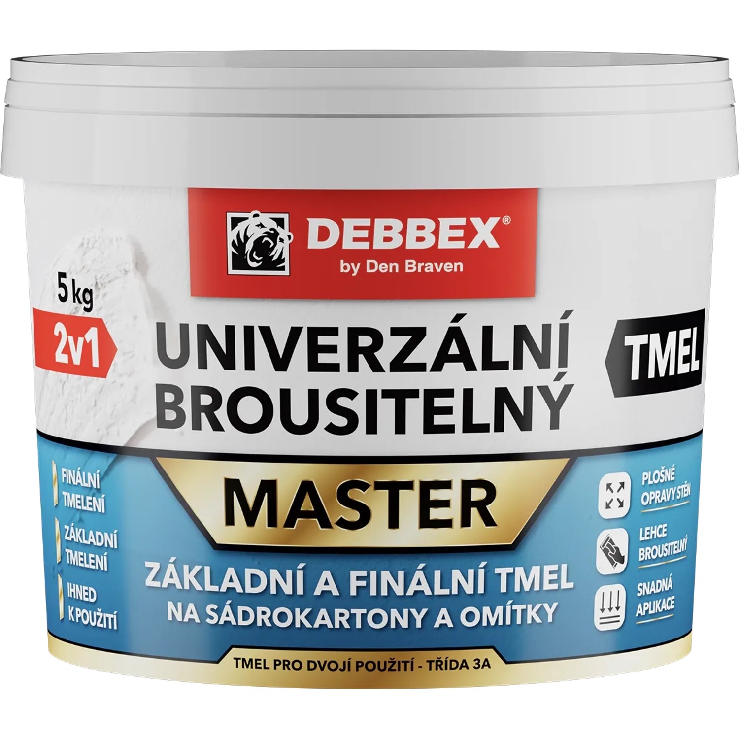 Levně Den Braven Univerzální brousitelný tmel 1,5 kg
