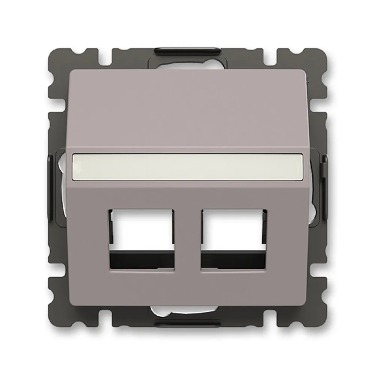 ABB Kryt zásuvky komunikační 2x Zoni, greige