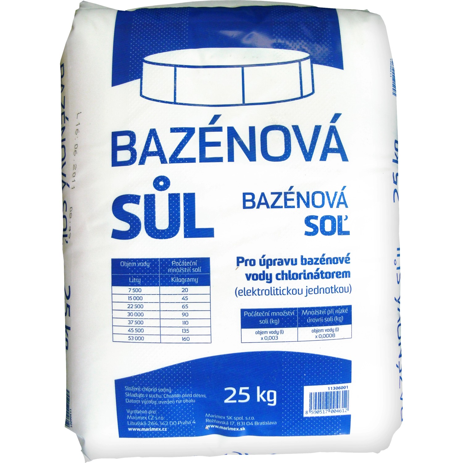 Bazénová sůl 25 kg