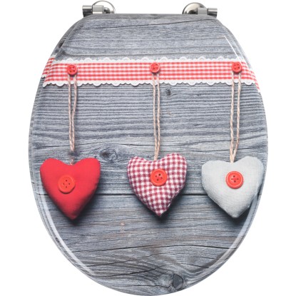 Wenko WC sedátko Bavarian Hearts MDF FSC®