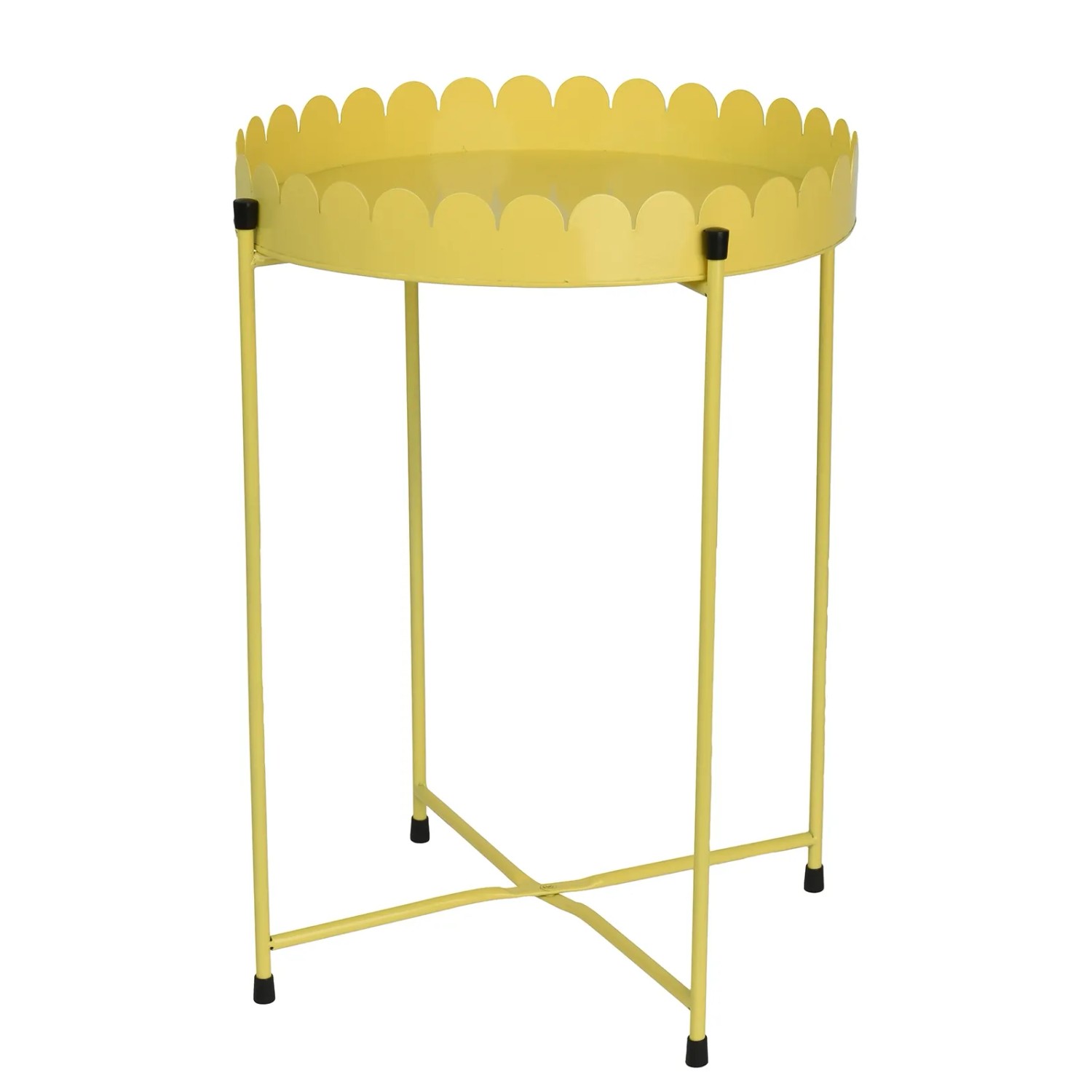 Kaemingk Dekorativní stojan na rostliny z kovu žlutý pr. 32 x 45,5 cm