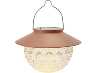 Solární závěsné LED svítidlo, korálová, pr. 13 x 8 cm