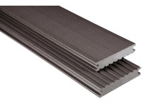 KOVALEX Terasové prkno WPC EXKLUZIV neošetřené šedo-hnědé 26 x 145 mm - metráž