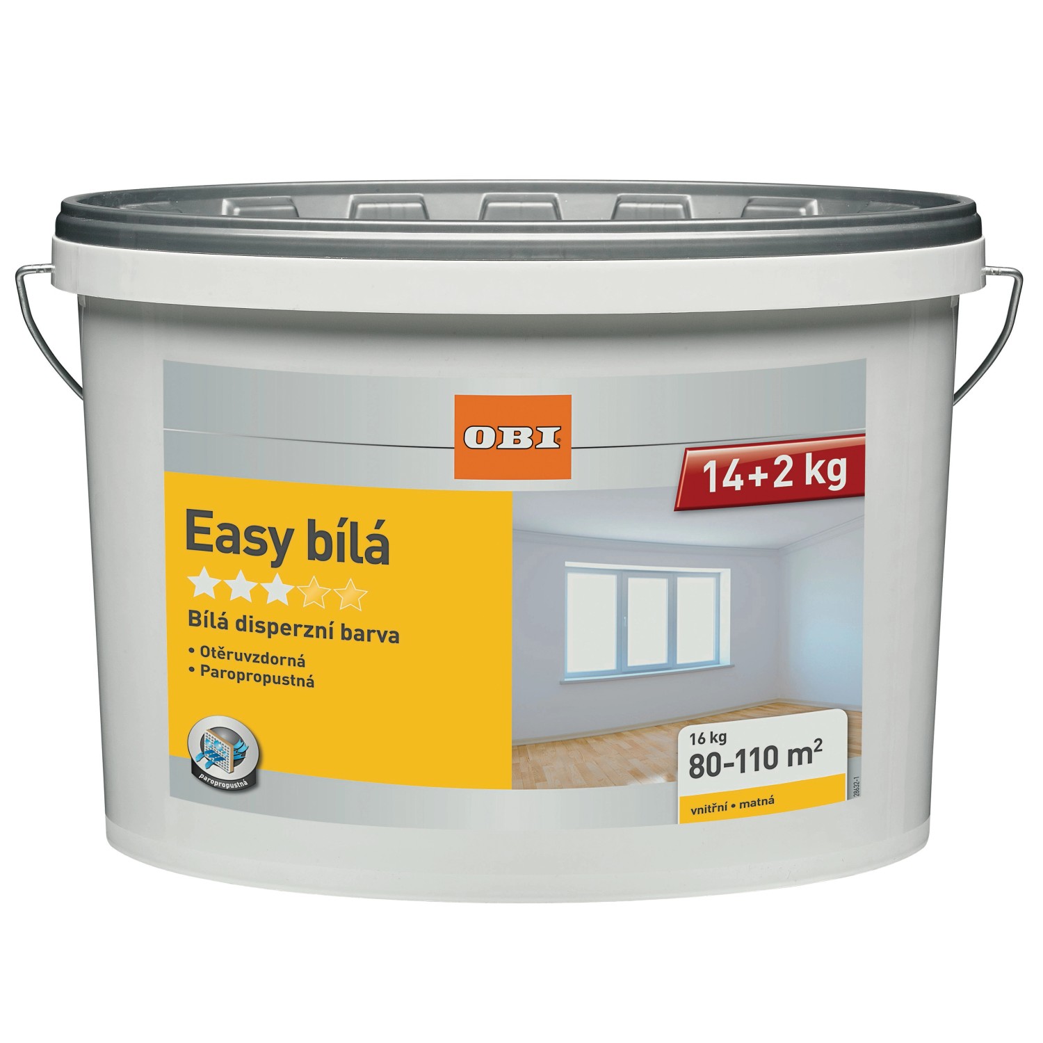 OBI Interiérová barva Easy bílá matná 14 + 2 kg