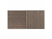 Denpanels Akustický panel WOOD Ořech přírodní MDF černá plsť 60 x 60 x 2 cm 2 ks