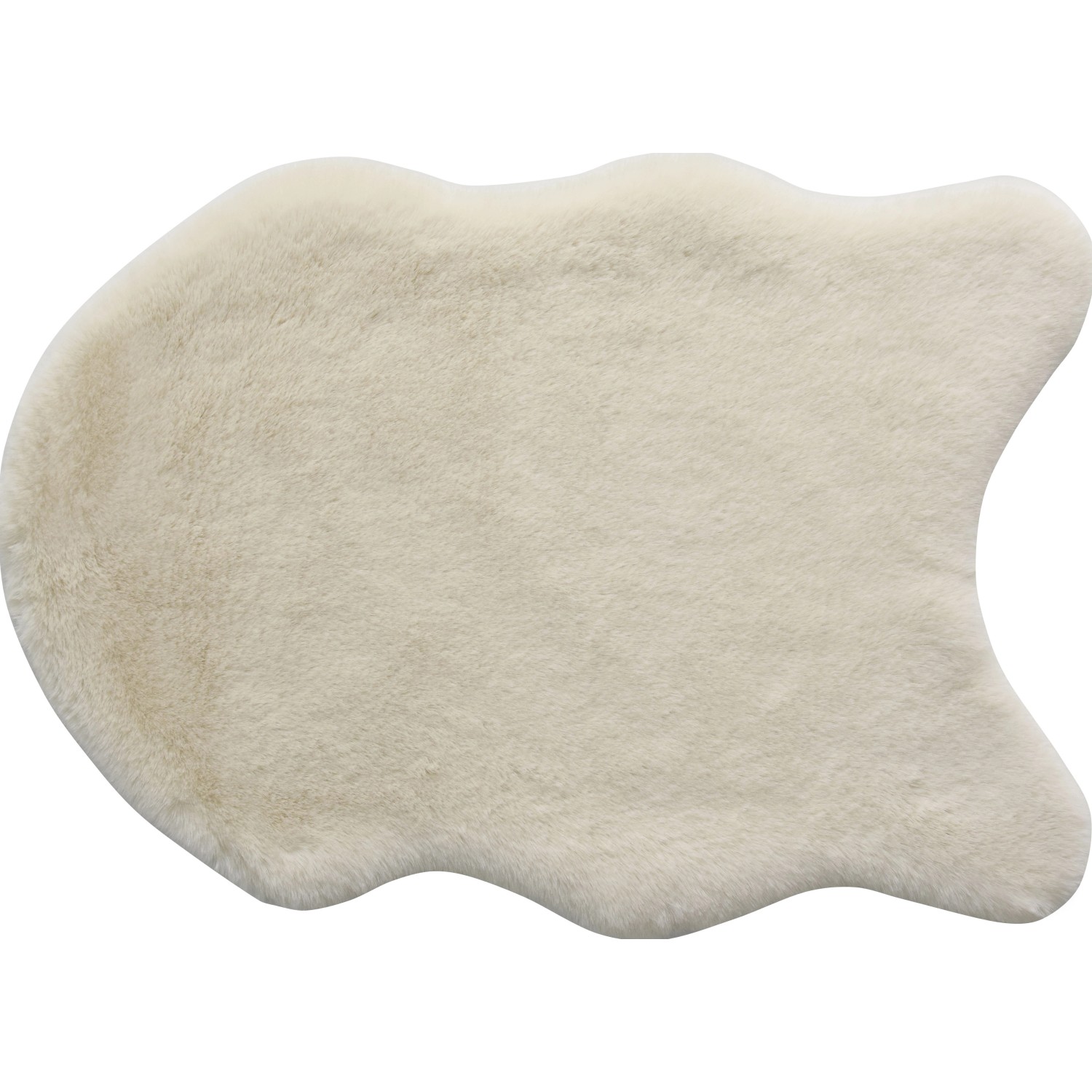 Koberec z umělé kožešiny, bílá, 60 x 90 cm