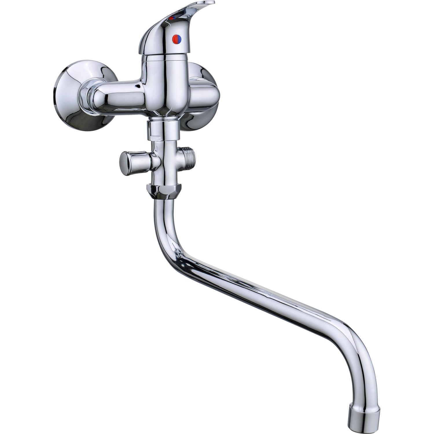 Kombinovaná nástěnná páková baterie Secchia chromovaná  rozteč 100 mm