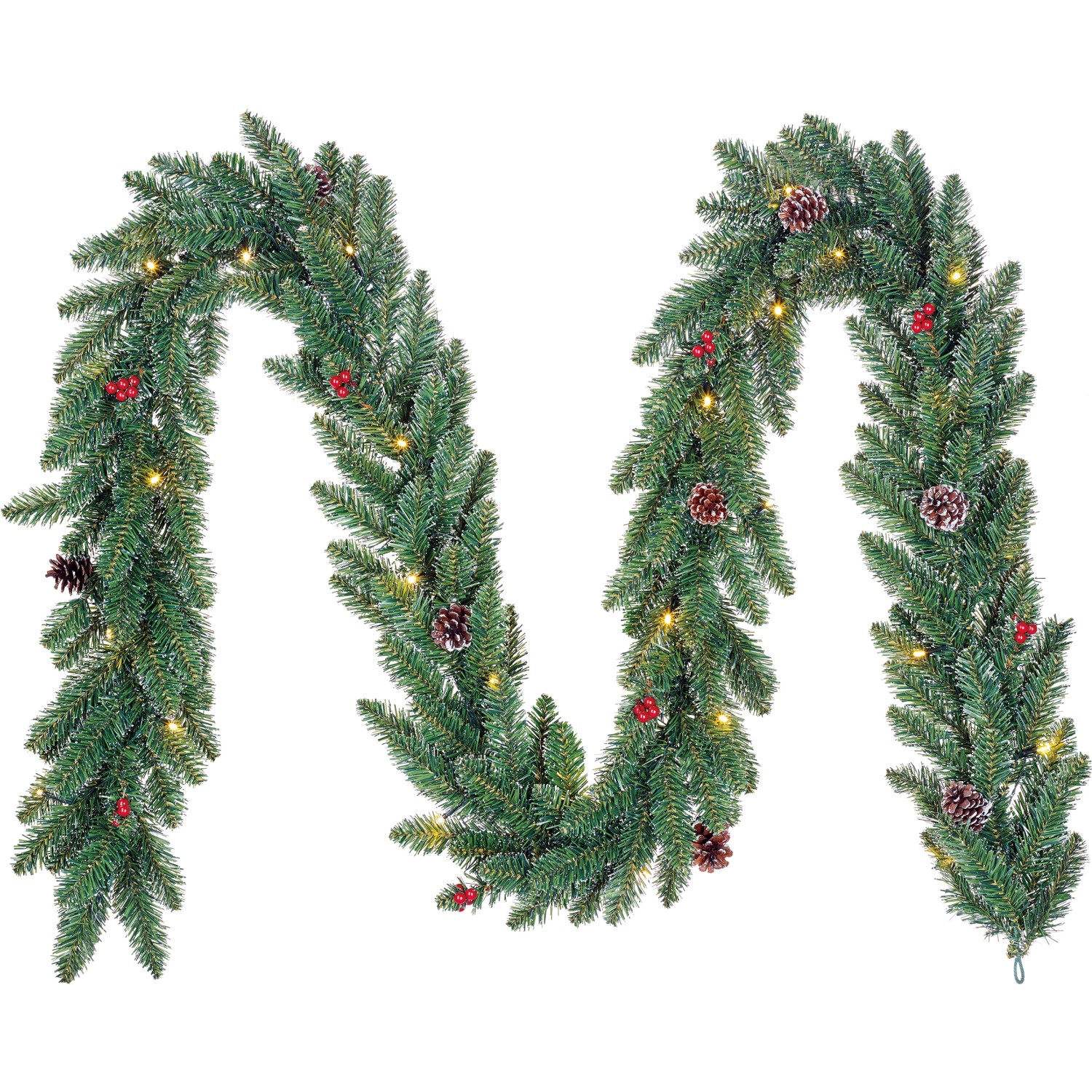 Black Box Trees Girlanda Creston zelená s LED s teplým bílým světlem