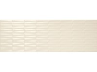 Dekor Odette bianco, matný, bílý, 20 x 60 cm, 1 ks