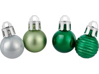 Sada plastových koulí na vánoční stromek, zelená/stříbrná, pr. 2 cm, 30dílná Sada plastových koulí na vánoční stromek, zelená/stříbrná, pr. 2 cm, 30dílná