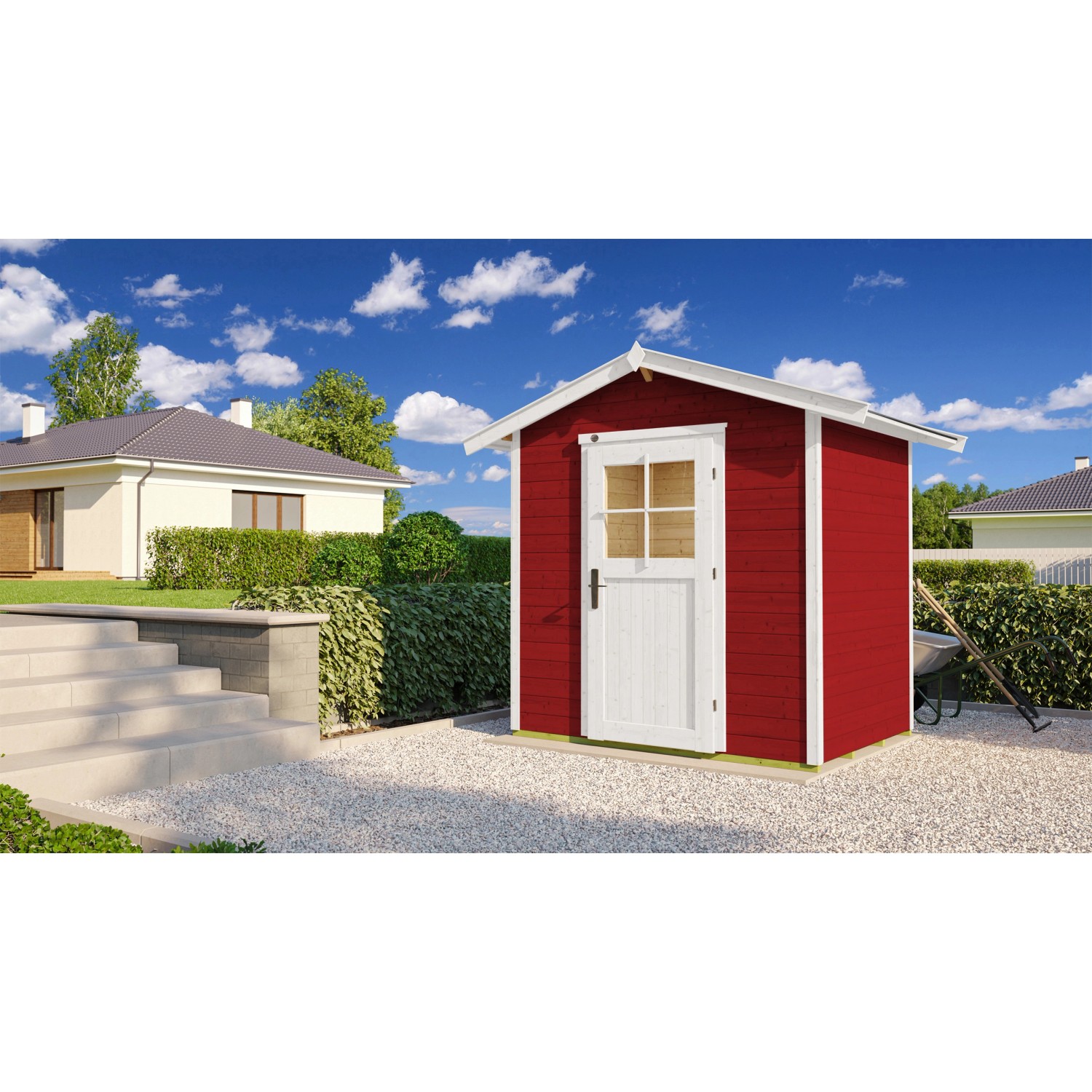 Weka Dřevěný zahradní domek 223 vel. 1, švédská červená, 205 x 154 cm