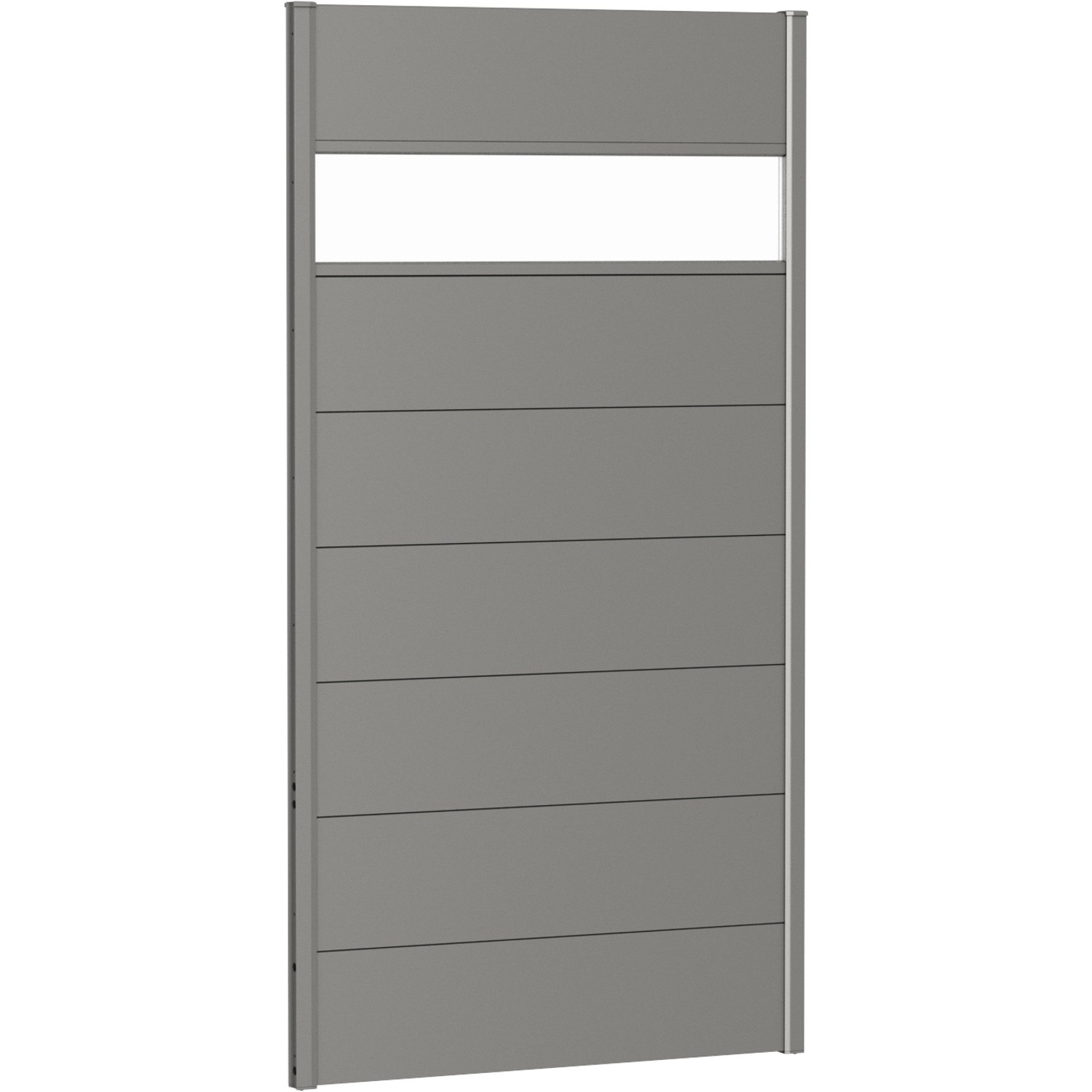 Biohort Plný plot s částečným prosklením, křemenově šedý, 100 x 180 cm