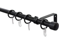 Gardinia Záclonová souprava na 1 tyč Cap černá výsuvná