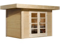 Weka Designový zahradní domek Komfort 126 Plus vel. 1 přírodní 295 x 210 cm