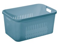 Tontarelli Koš na prádlo BELLA břidlicově modrá, 58 x 38 x 28 cm, 48 l
