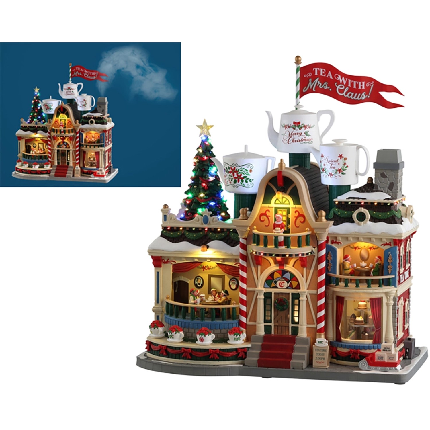 Lemax Vánoční dekorace Tea With Mrs. Claus 35,3 x 32 x 18,4 cm