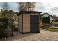 Upyard Dřevěný domek na nářadí Strongbox L vč. základů hnědá 203 x 163 cm