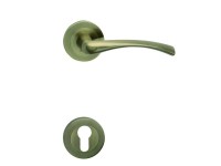 COBRA Rozetové dveřní kování SINA-R PZ, česaný bronz