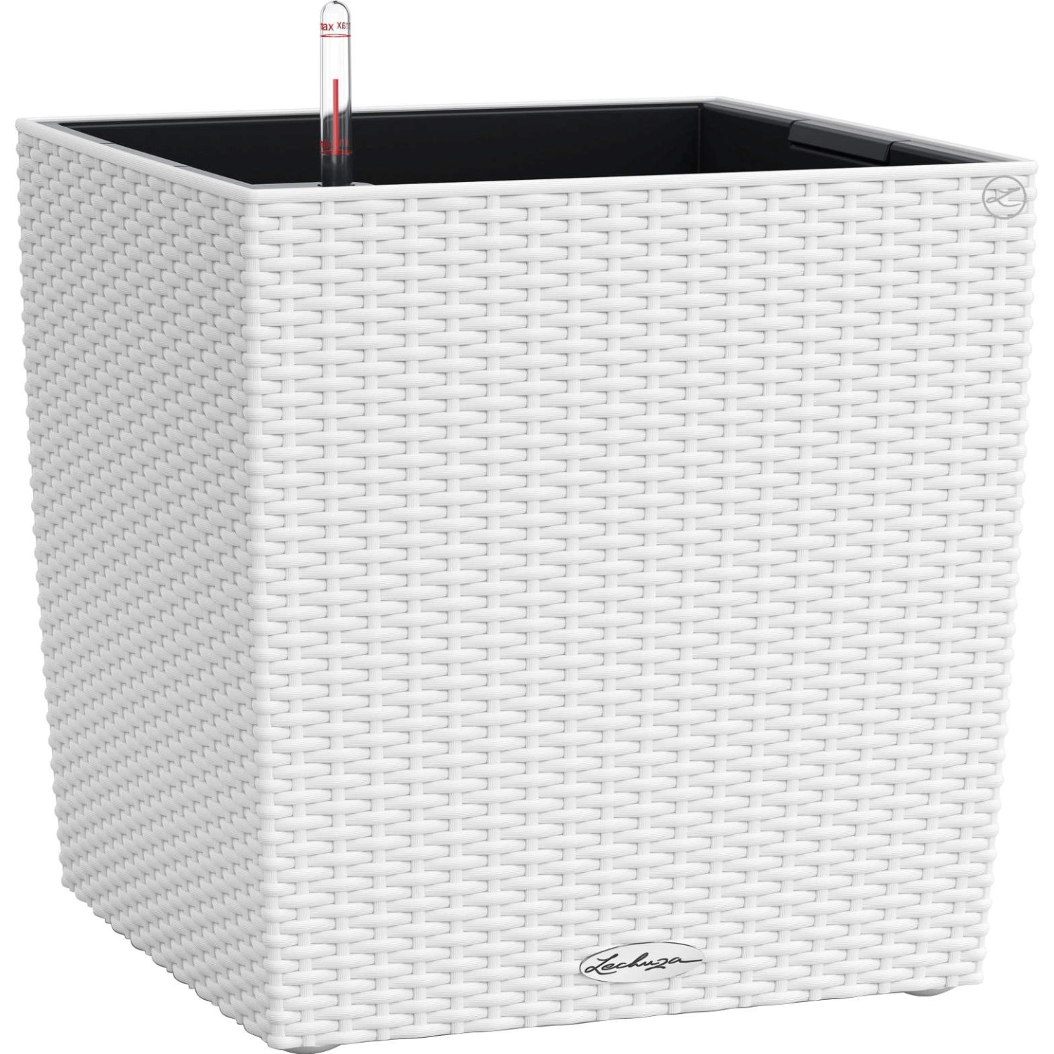 Lechuza Květináč Cube Cottage 30 bílý, 300 x 295 x 295 mm