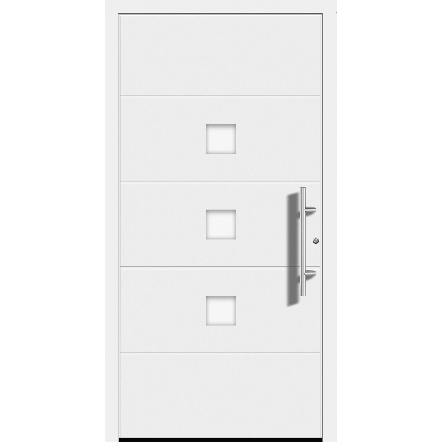 Splendoor Hliníkové vchodové dveře Moderno M380/P, bílé, 110 P