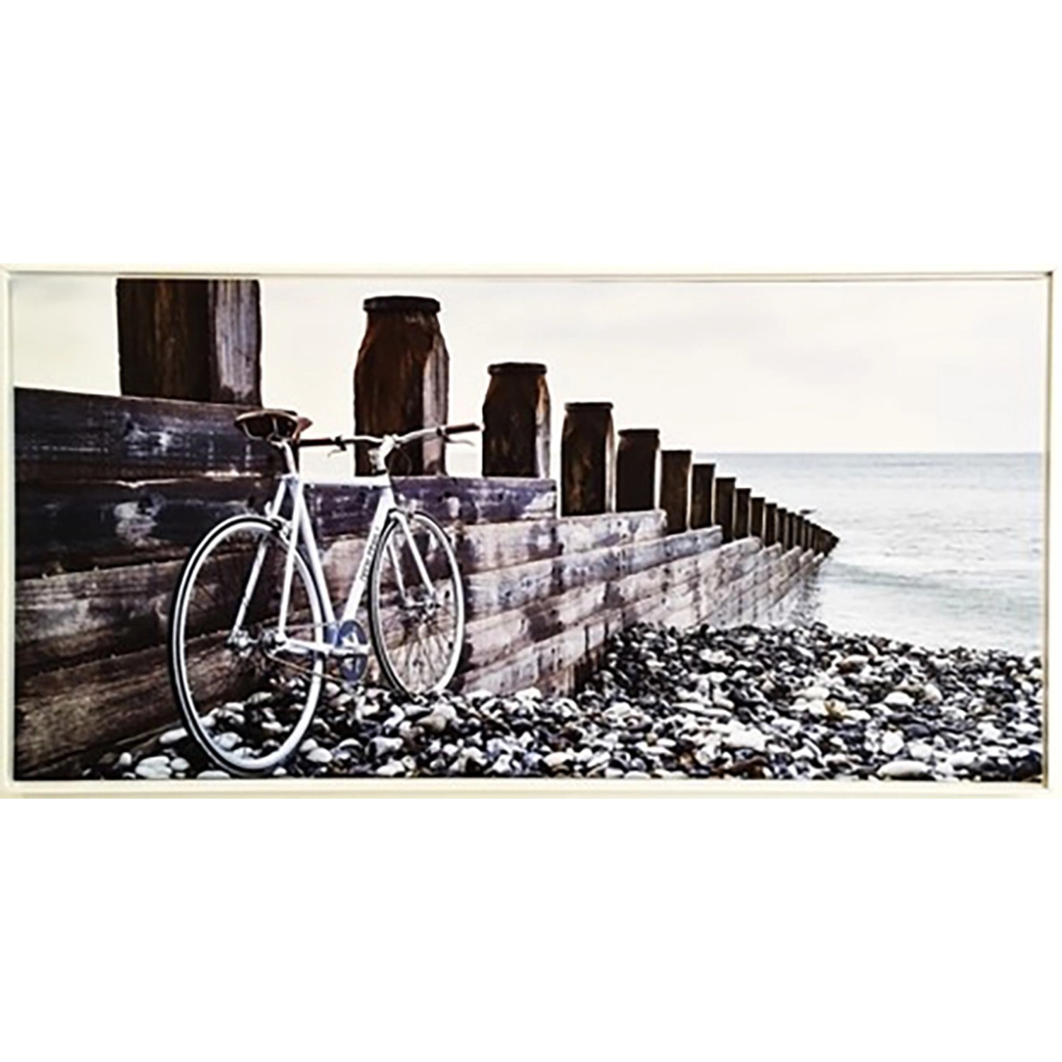 Bondecor Obraz, MDF rám, SHADOW Moře kolo 51 x 102 cm