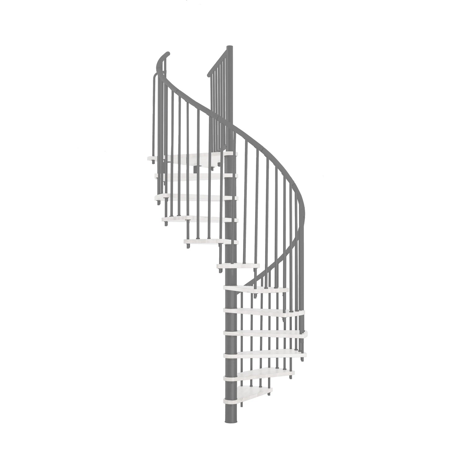 Minka STAIRS Kombinované točité schodiště Spiral Effect bílá/šedá pr. 160 cm