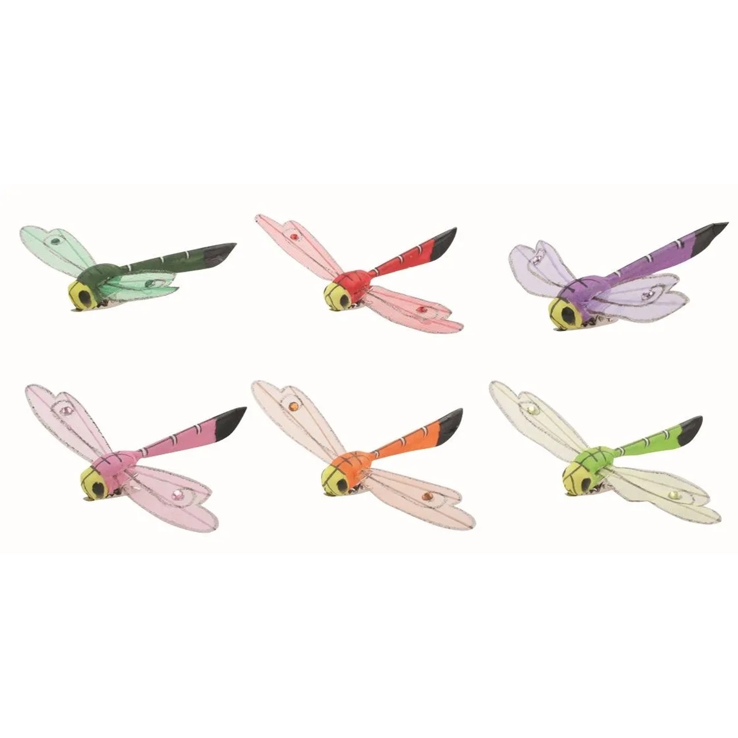 Anděl Přerov Vážky barevné 8,5 x 2 x 11 cm, 6 ks v sáčku