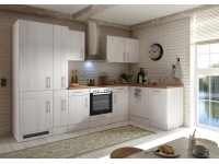 Respekta Kuchyně Anton L modřín/dub 310 cm-trouba+skl.d./digestoř/myčka/lednice