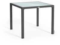 Lechuza Zahradní jídelní stůl se skleněnou deskou, granitová, 90 x 90 cm