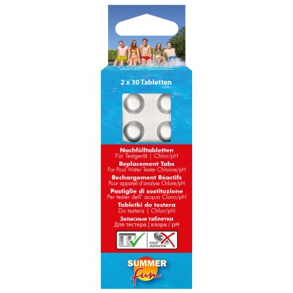 Summer Fun Náhradní tablety pro tester pro chlorovou koncentraci 2 x 30 kusů