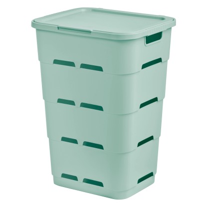 Tontarelli Koš na špinavé prádlo MAYA šalvějová zelená, 38,5 x 33 x 54,5 cm, 45l