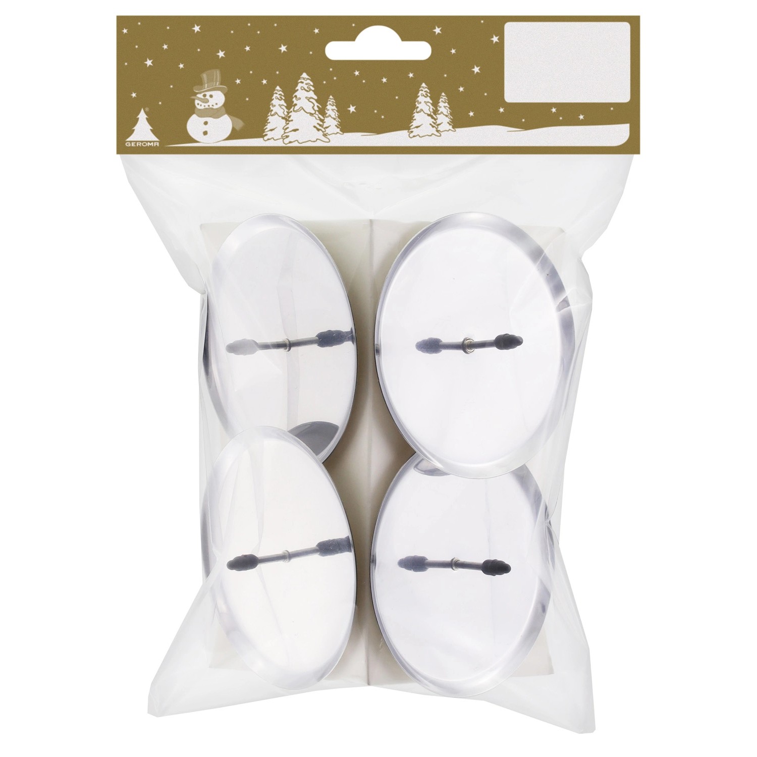 Kovový svícen, stříbrný, pr. 7,5 cm, 4 ks