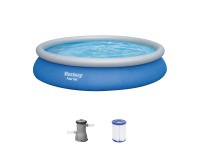 Bestway Bazén Fast Set vč. čerpadla a kartuše, modrý, pr. 457 x 84 cm